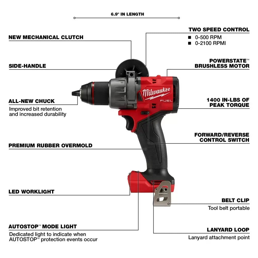 Milwaukee Pre-Sale Pre-Sale 2904-20 M18 FUEL 18V 1/2 Cordless Hammer Drill/Driver - Bare Tool