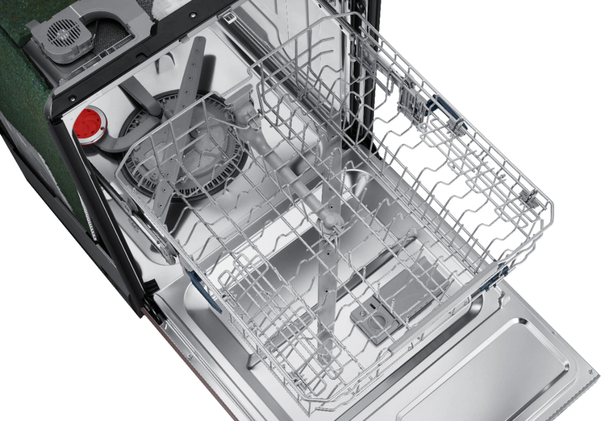 Samsung - StormWash 24 Top Control Built-In Dishwasher with AutoRelease Dry, 3rd Rack, 48 dBA - Tuscan stainless steel