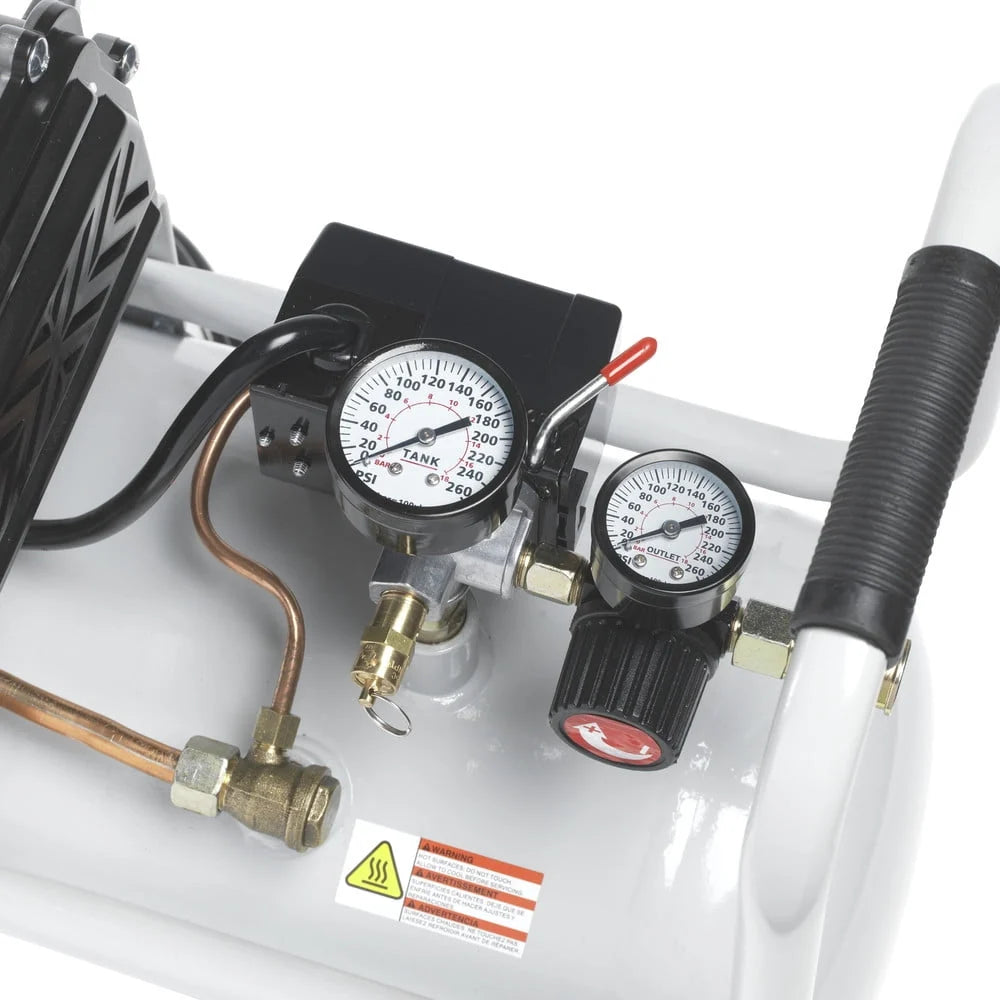 Quipall 8-2 2 HP 8 Gallon Oil Free Hotdog Air Compressor