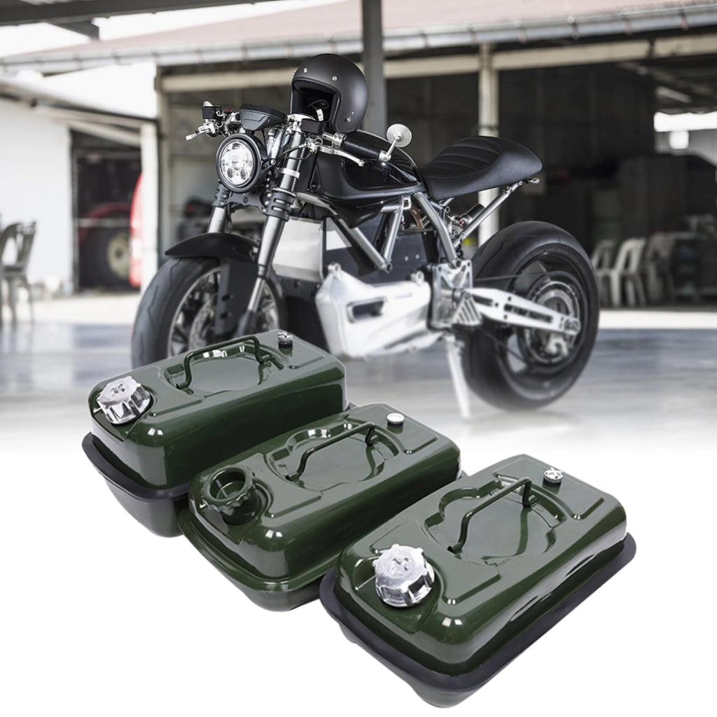 EUBUY 5L Metal Jerry Can 304 Stainless Steel Motorcycle Canister Holder Storage Tank with Handle for Water Petrol Oil Water Alcohol