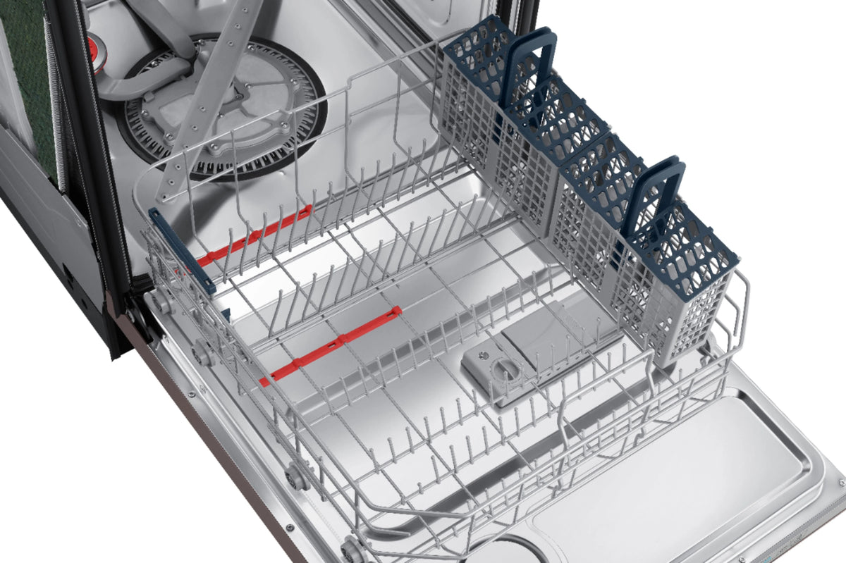 Samsung - StormWash 24 Top Control Built-In Dishwasher with AutoRelease Dry, 3rd Rack, 48 dBA - Tuscan stainless steel