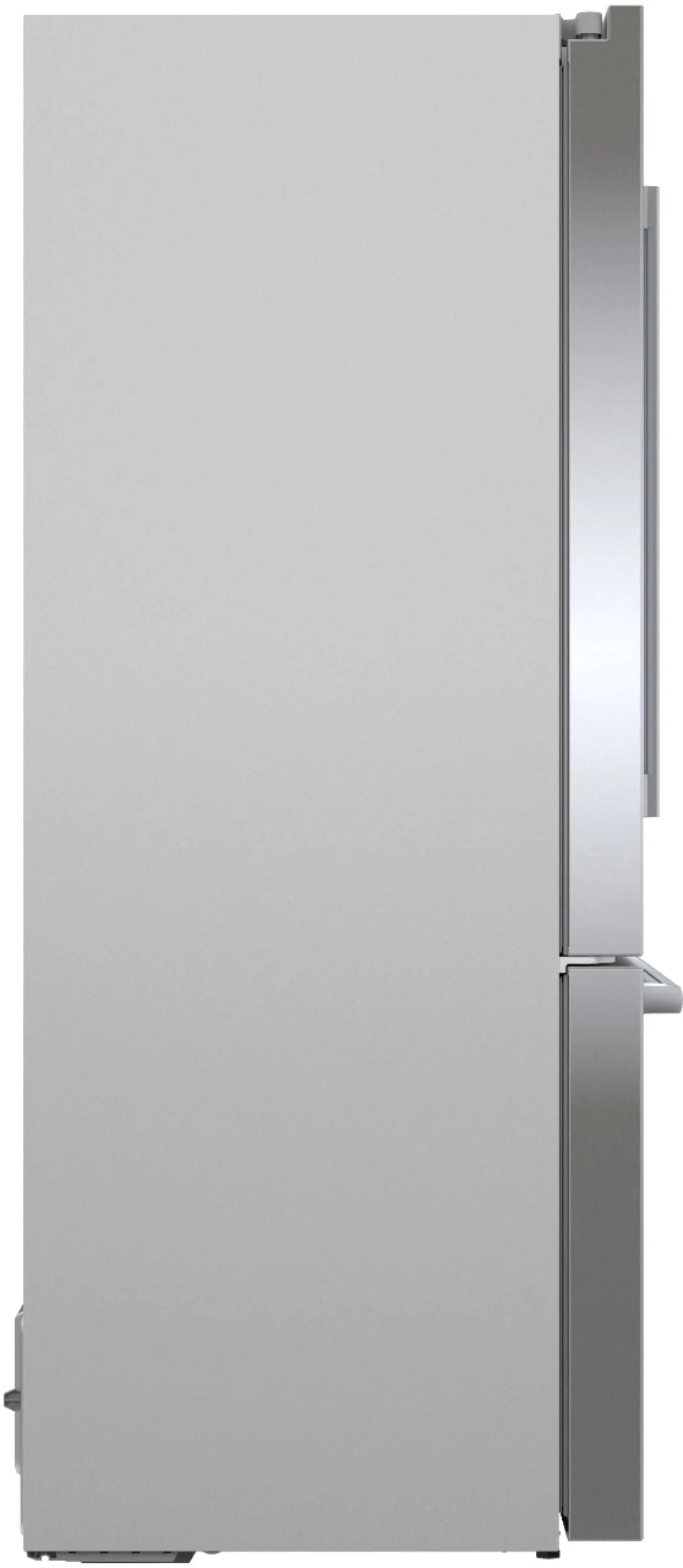 Bosch - 500 Series 21 Cu. Ft. French Door Counter-Depth Smart Refrigerator with External Water and Ice Maker - Stainless steel