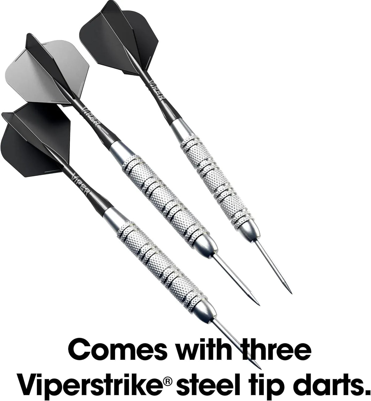Viper League Pro Regulation Bristle Steel Tip Dartboard Starter Set with Staple-Free Bullseye, Radial Spider Wire, High-Grade Sisal with Rotating Number Ring, Chalk Cricket Scoreboard, Steel Tip Darts