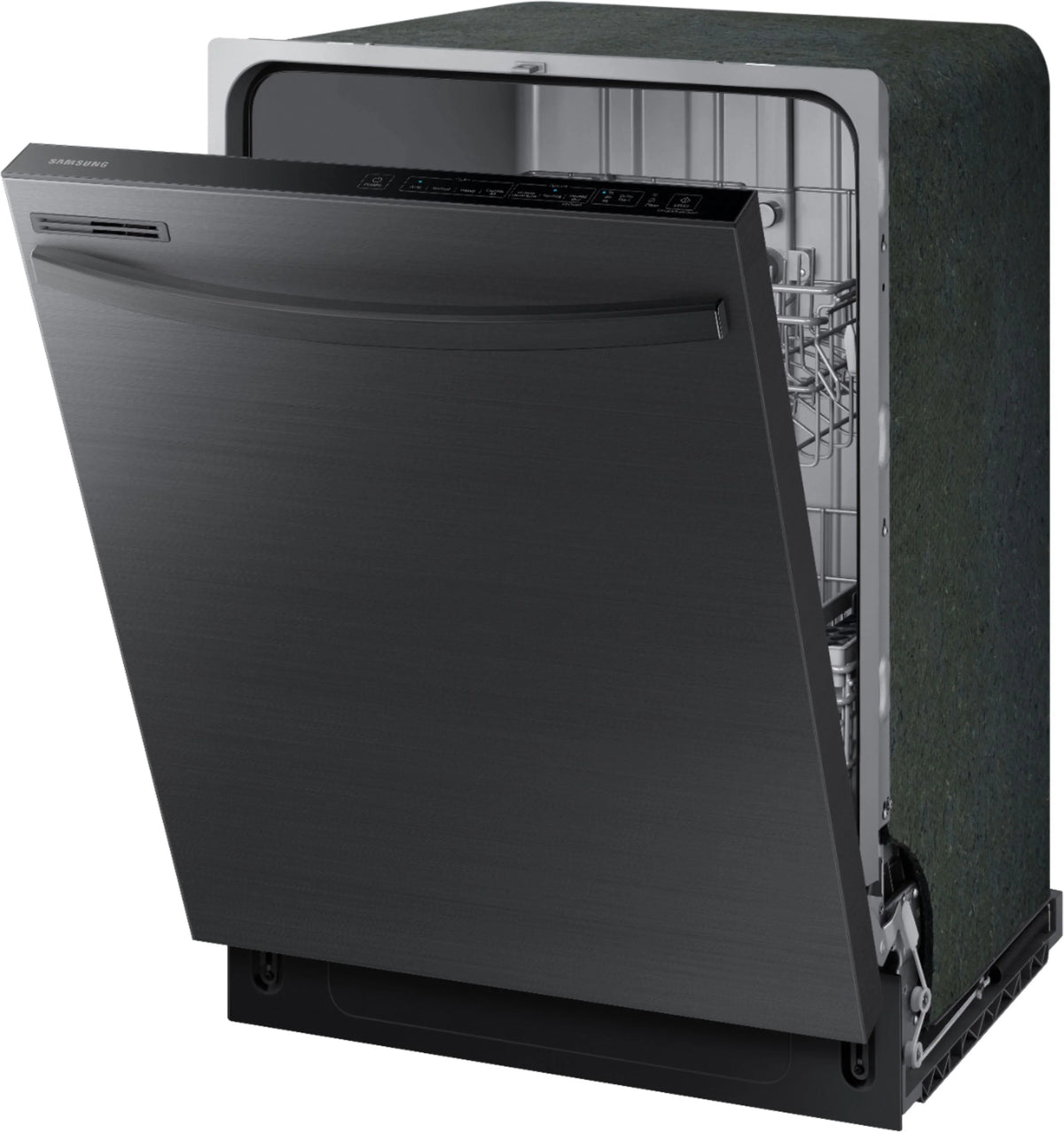 Samsung - 24 Top Control Built-In Dishwasher - Black stainless steel