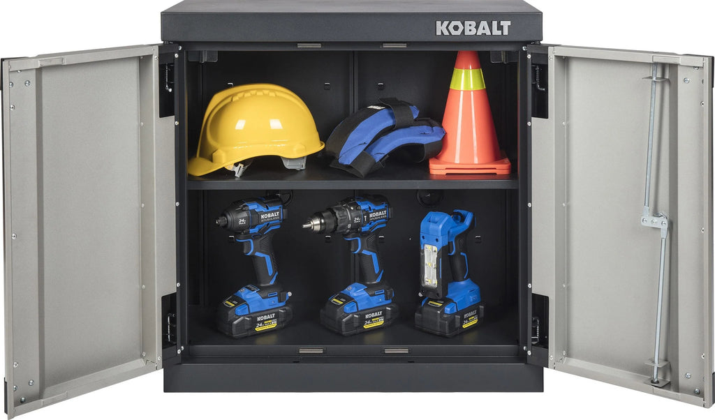 Kobalt 19003 Steel Wall-mounted Garage Cabinet (28-in W x 28-in H x 12.5-in D)