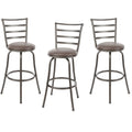 Mainstays Adjustable 24 or 29 Swivel Bar stool， Bronze Finish and PU Leather， Set of 3
