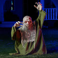 Halloween Outdoor Decoration Zombie Groundbreaker, Animatronics Zombie Props Halloween Outside Decor, Animated Groundbreaker with Sound & Glowing Eyes for Graveyard Lawn Yard Haunted House Decor