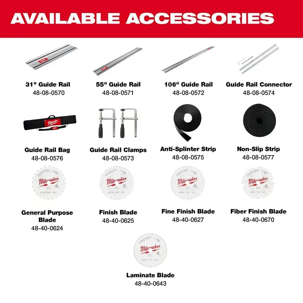 Milwaukee 2831-20 M18 FUEL 18V 6-1/2 Cordless Plunge Track Saw - Bare Tool