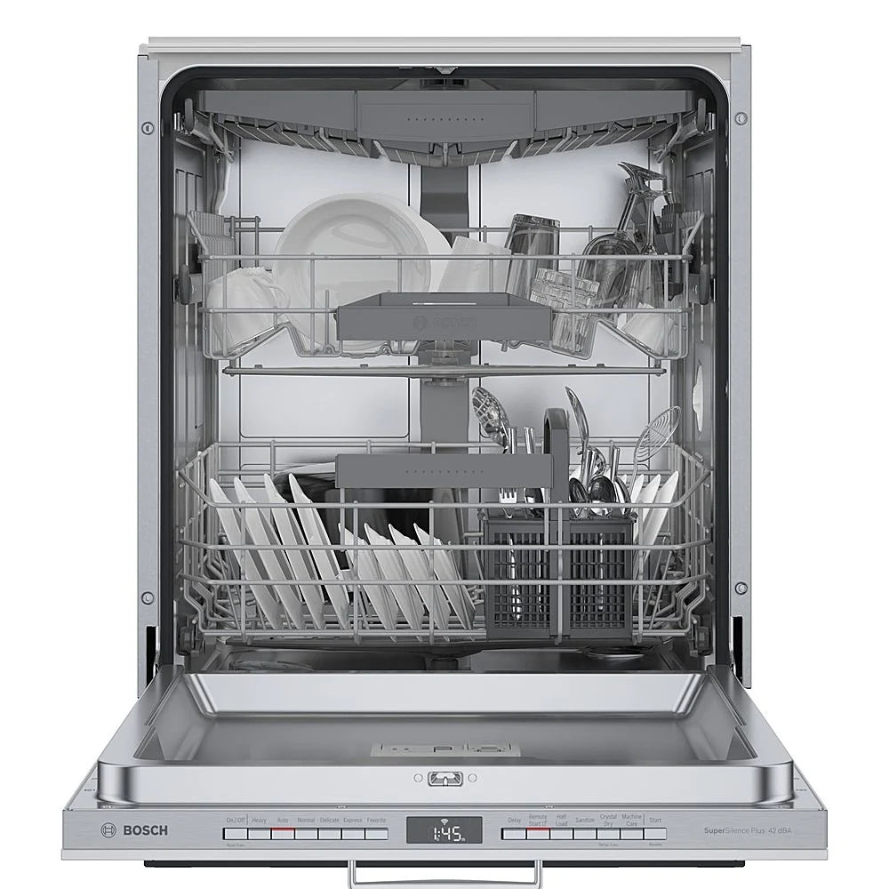 Bosch - 800 Series 24 Top Control Smart Built-In Dishwasher with 3rd Rack and 42 dBA - Custom Panel Ready