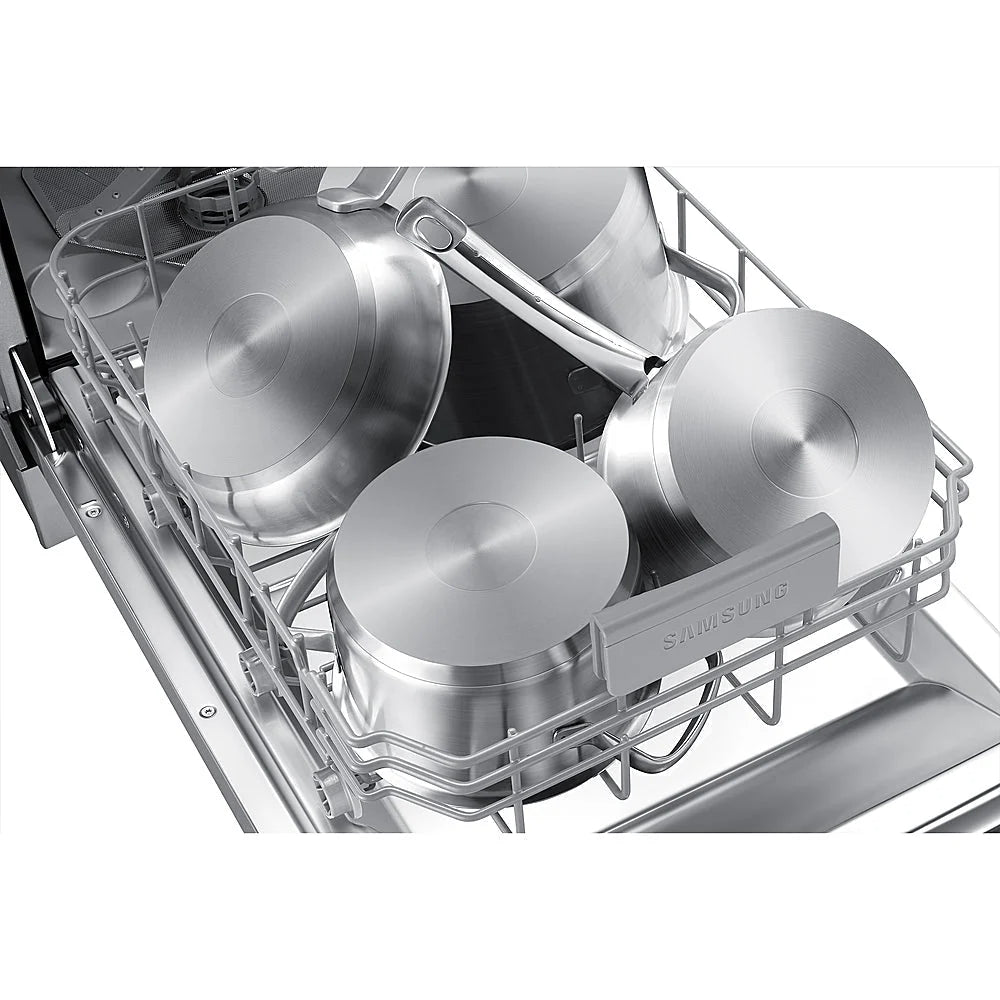 Samsung - 18 Compact Top Control Built-in Dishwasher with Stainless Steel Tub, 46 dBA - Stainless steel