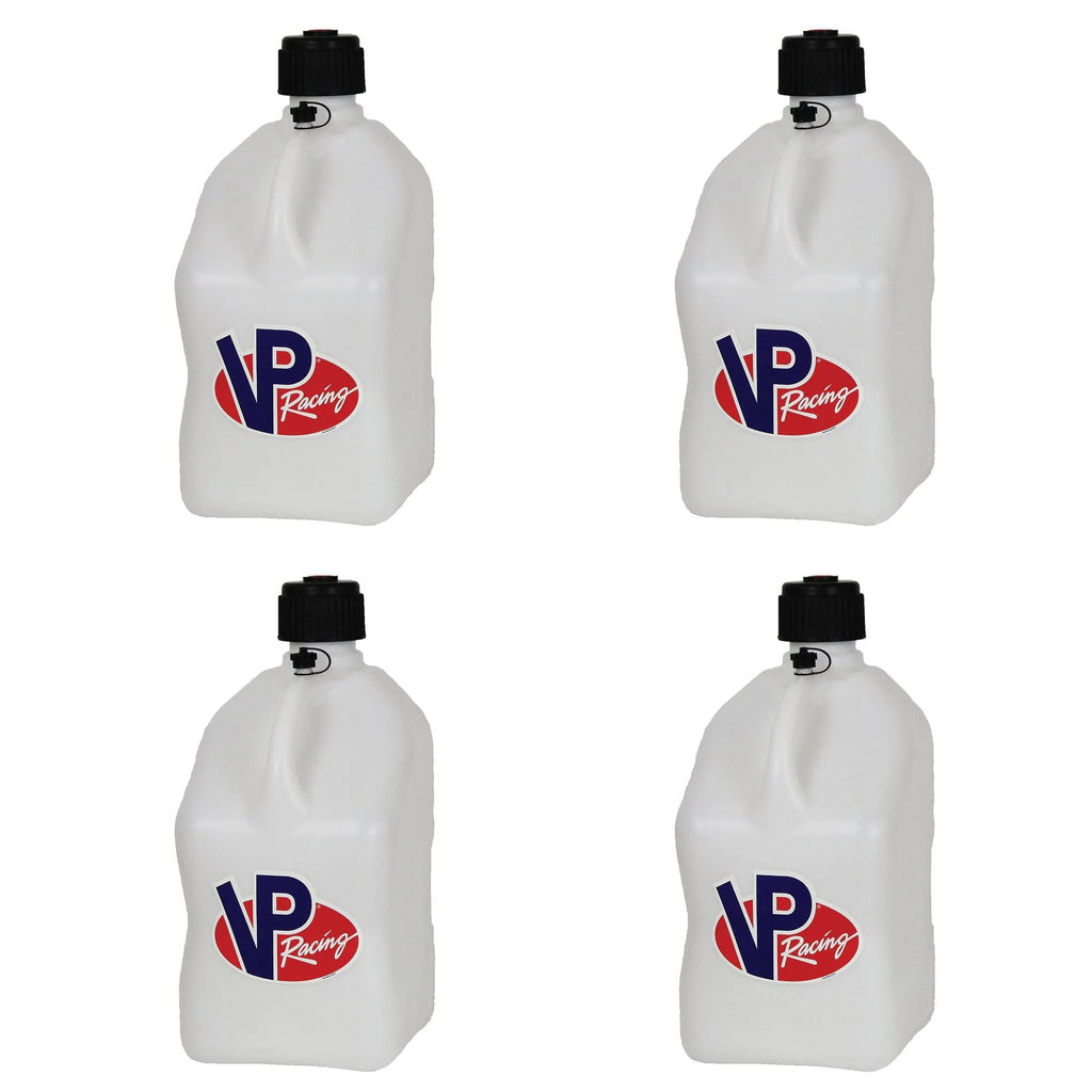 VP Racing 5.5 Gallon Motorsport Racing Fuel Utility Jugs, White (4 Pack)