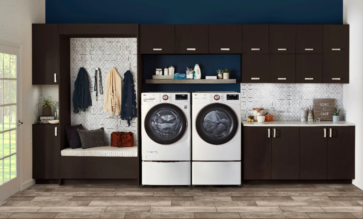 LG - 4.5 Cu. Ft. High-Efficiency Stackable Smart Front Load Washer with Steam and Built-In Intelligence - White
