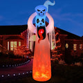 DomKom Halloween Inflatable Blow Up Decorations, 16FT Long 8FT Tall Blue Monster Octopus Archway, Built-in LEDs for Holiday Party, Garden, Lawn, Yard, Patio Décor