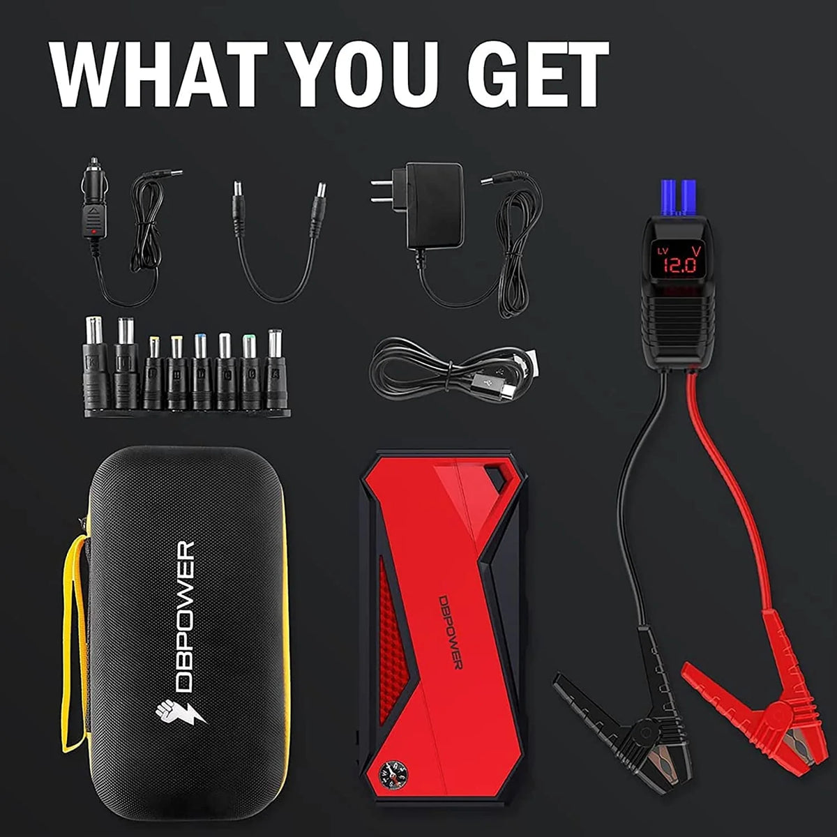 DBPOWER 800A Peak 18000mAh Portable Car Jump Starter Portable Battery Booster