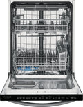 Frigidaire - Gallery 24 Compact Top Control Built-In Dishwasher with Stainless Steel Tub, 3rd Rack, 49 dBA - Black stainless steel