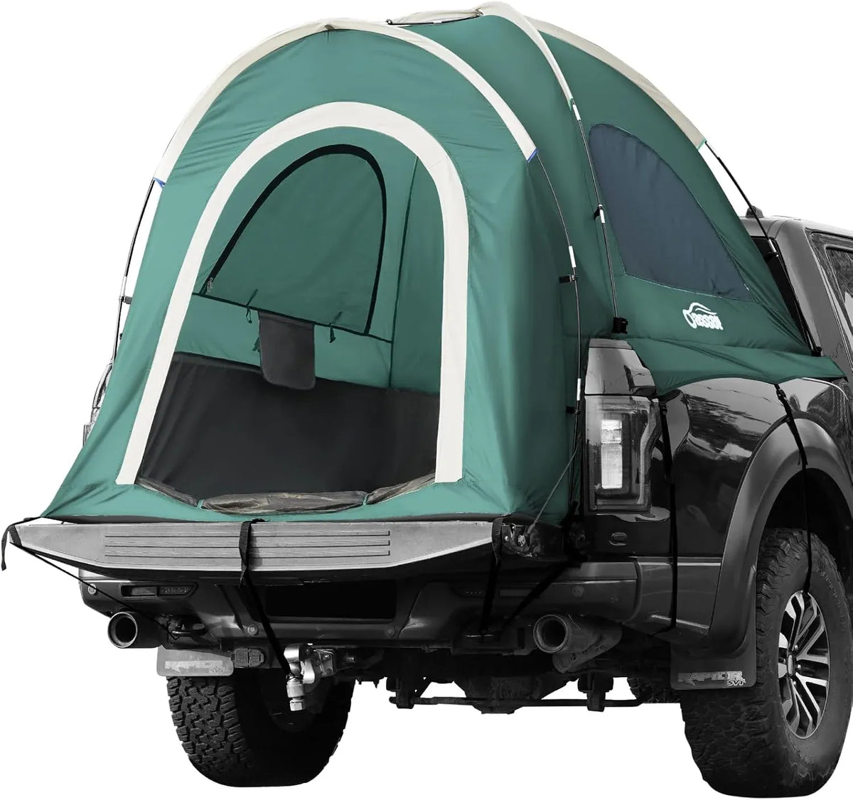 Oasser Pickup Truck Tent Truck Bed Tent for Camping Tent with Rainfly Waterproof PU2000mm 210D 5.5'-6' Double Layer for 2 Person Carrry Bag Storage Pocket Spare Fiberglass Pole Green