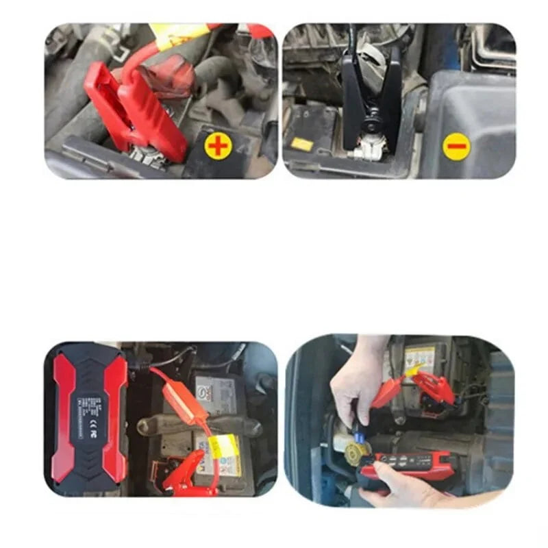 1000A Powerful Car Power Bank 12V Portable Booster Jump Starter Portable Car Jump Starter Powerbank Vehicle Auto Tools
