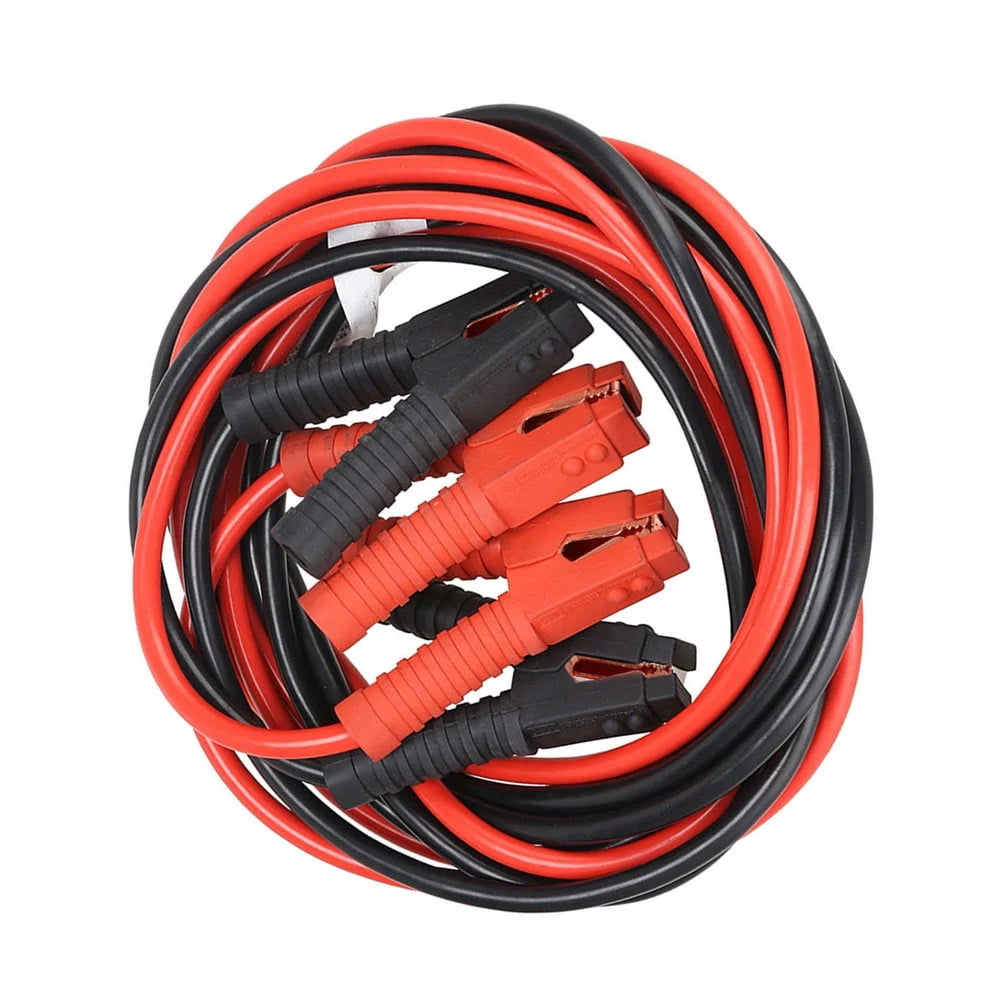 6m 3000A Car Battery Power Emergency Cable Jump Start Firing Line Power Wire Copper Clip Clamp Boost Cord Corriente Bateria Auto (Black and Red)