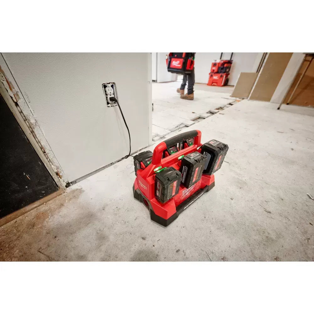 Milwaukee 48-59-1809 M18 PACKOUT 18V Six Bay Rapid Charger w/ REDLINK