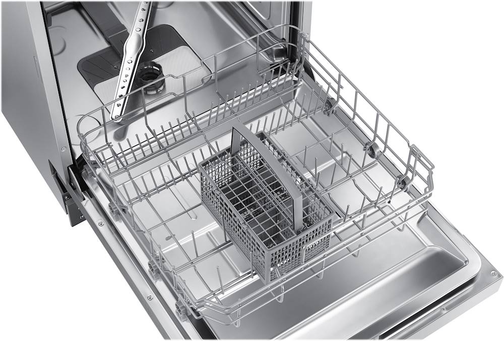 Samsung - Front Control Built-In Dishwasher with Stainless Steel Tub, Integrated Digital Touch Controls, 52dBA - Stainless steel