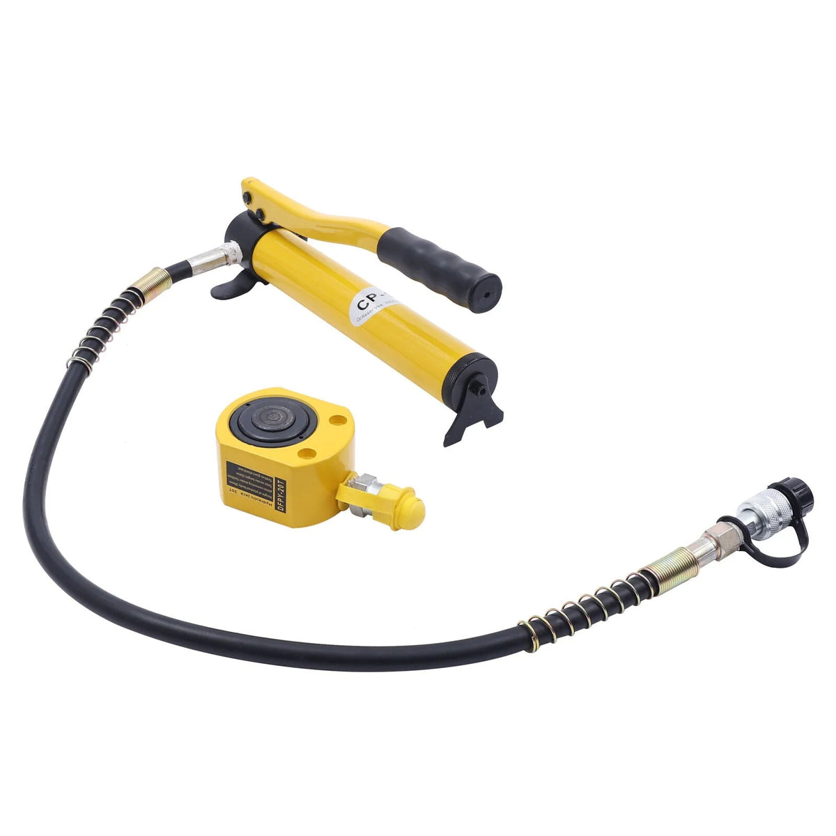 Multi Section 20Ton Hydraulic Service Jack Low Profile Pump w/CP-180 Manual Pump 20 ton Low Profile manual Hydraulic Ram Mini Jack Porta Power Kit 12mm Stroke CP-180 Hydraulic Manual Pump