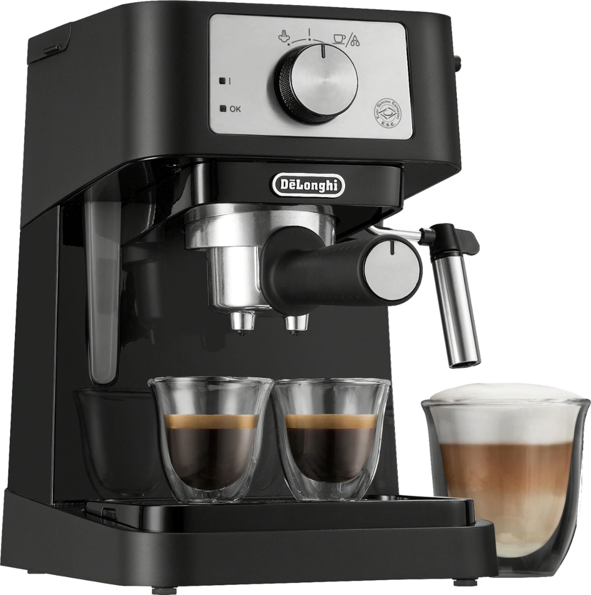 De'Longhi - Stilosa 15 Bar Pump Espresso Machine EC260BK - Black and Stainless