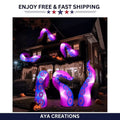Halloween Inflatable Octopus Tentacles LED 3pcs Window Roof Yard Decor