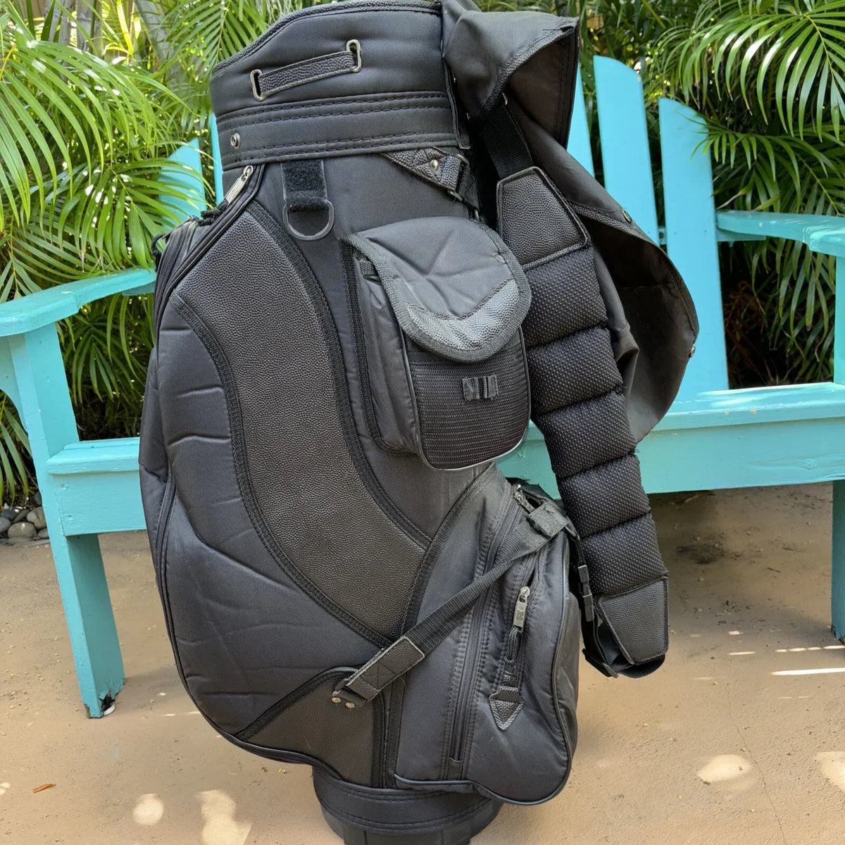 Golf Cart Carry Bag 6 Way Divider Multiple Pockets Rain Cover