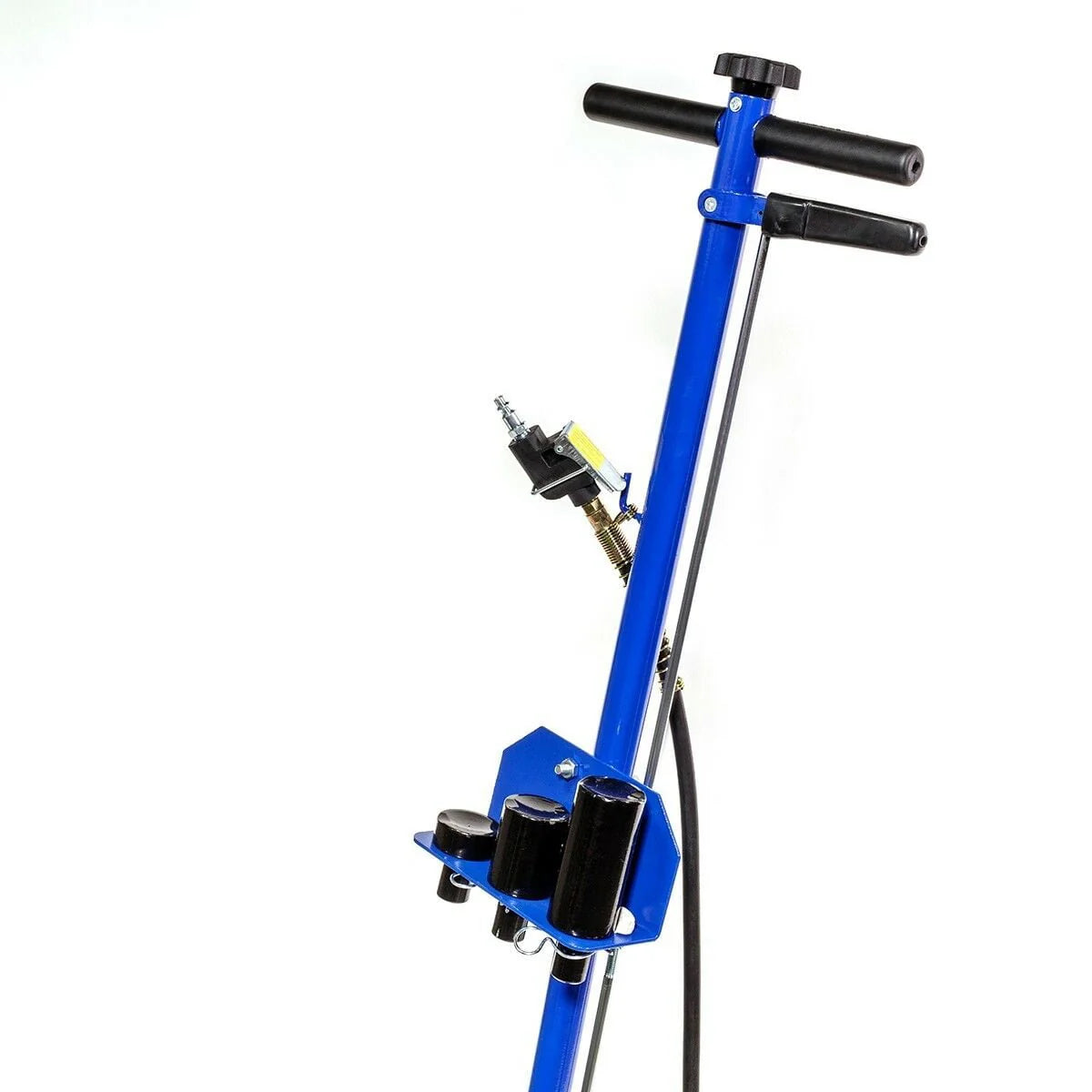 STARK USA 22-Ton Hydraulic Floor Jack Air-Operated Axle Bottle Jack Capacity with (4) Extension Saddle Set Built-in Wheels, Blue