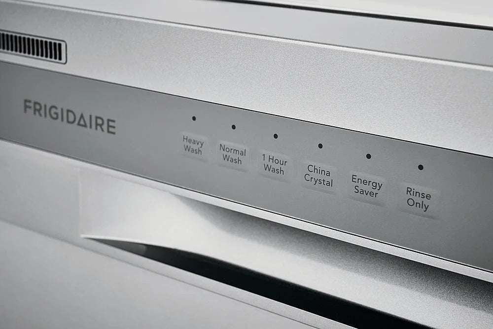 Frigidaire - 24 Compact Front Control Built-In Dishwasher with Stainless Steel Tub, 52 dBA - Stainless steel