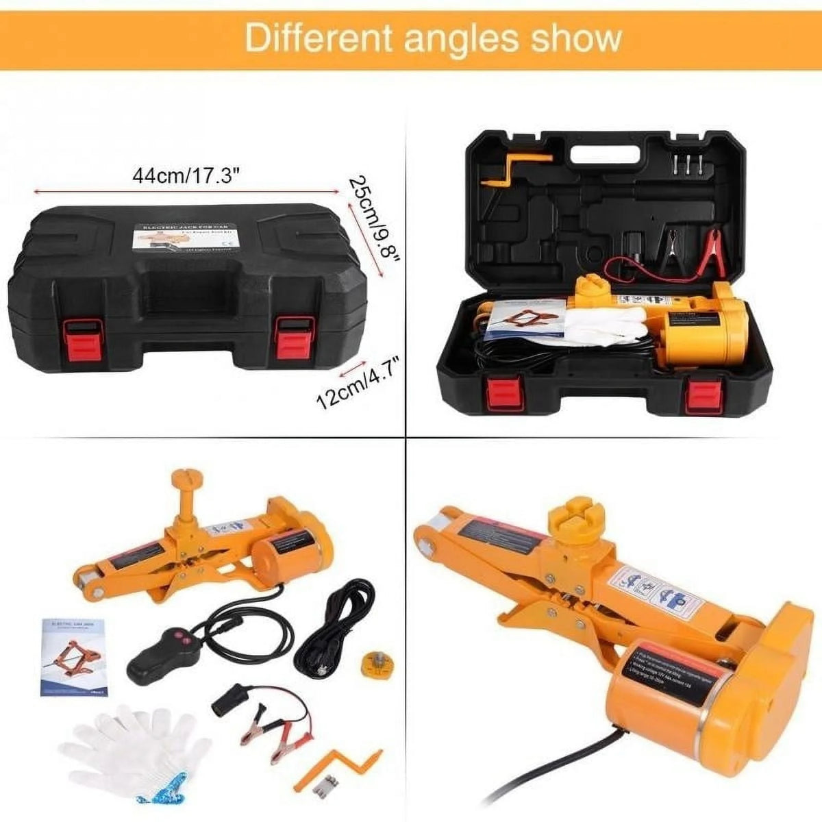 3Ton 12V DC Automotive Car Electric Jack Lifting SUV Van Garage and Emergency Equipment