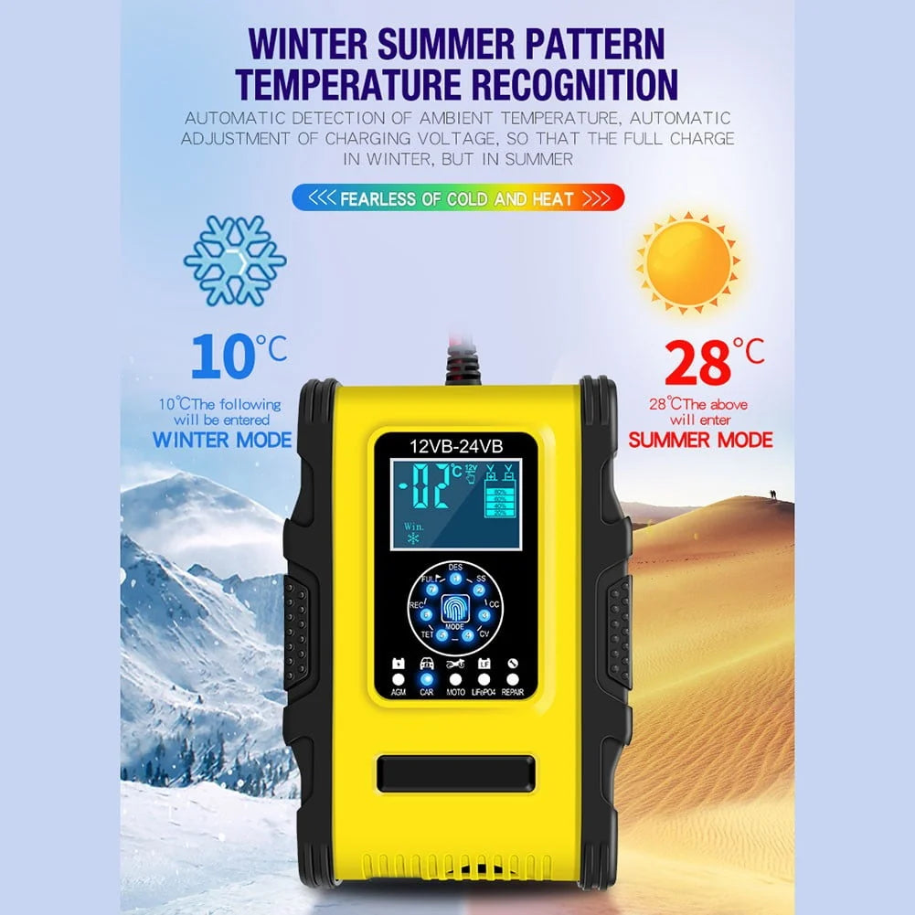 Haimni Car Battery Chargers Full Automatic Smart Pulse Repair Battery 7 Stage Charging