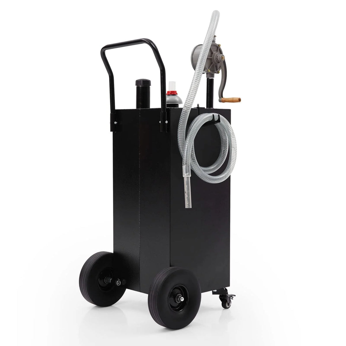 HA-EMORE 30 Gallon Portable Gas Caddy Fuel Storage Tank Gasoline Derv Fuel with 2 Wheels for Car,Boat, Motorcycle, Lawnmower, ATV