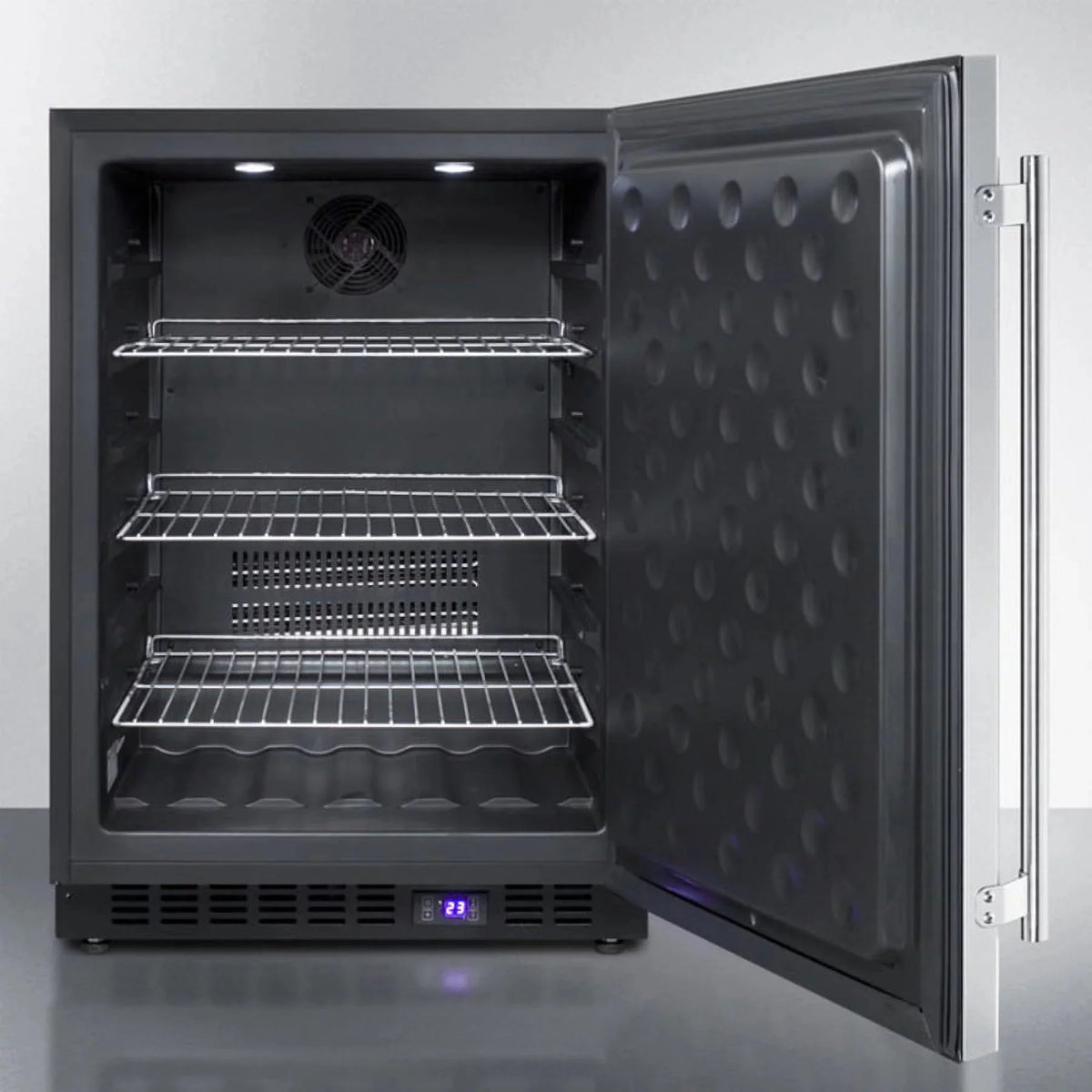 24 Wide Outdoor All-Freezer, Black Cabinet