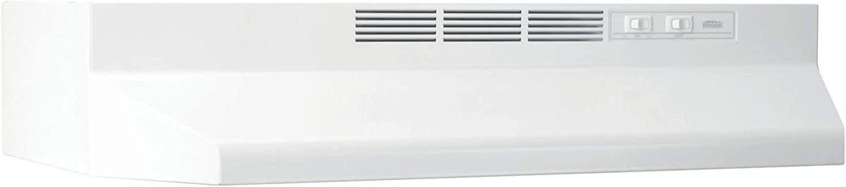 Broan-NuTone 413001 Non-Ducted Ductless Range Hood with Lights Exhaust Fan for Under Cabinet， 30-Inch， White