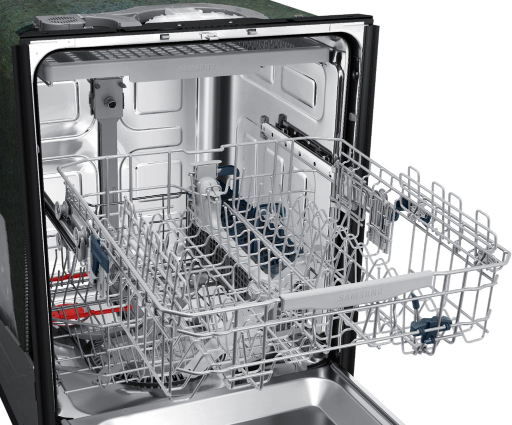 Samsung - StormWash 24 Top Control Built-In Dishwasher with AutoRelease Dry, 3rd Rack, 48 dBA - Tuscan stainless steel