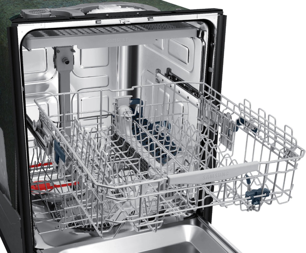 Samsung - StormWash 24 Top Control Built-In Dishwasher with AutoRelease Dry, 3rd Rack, 48 dBA - Tuscan stainless steel