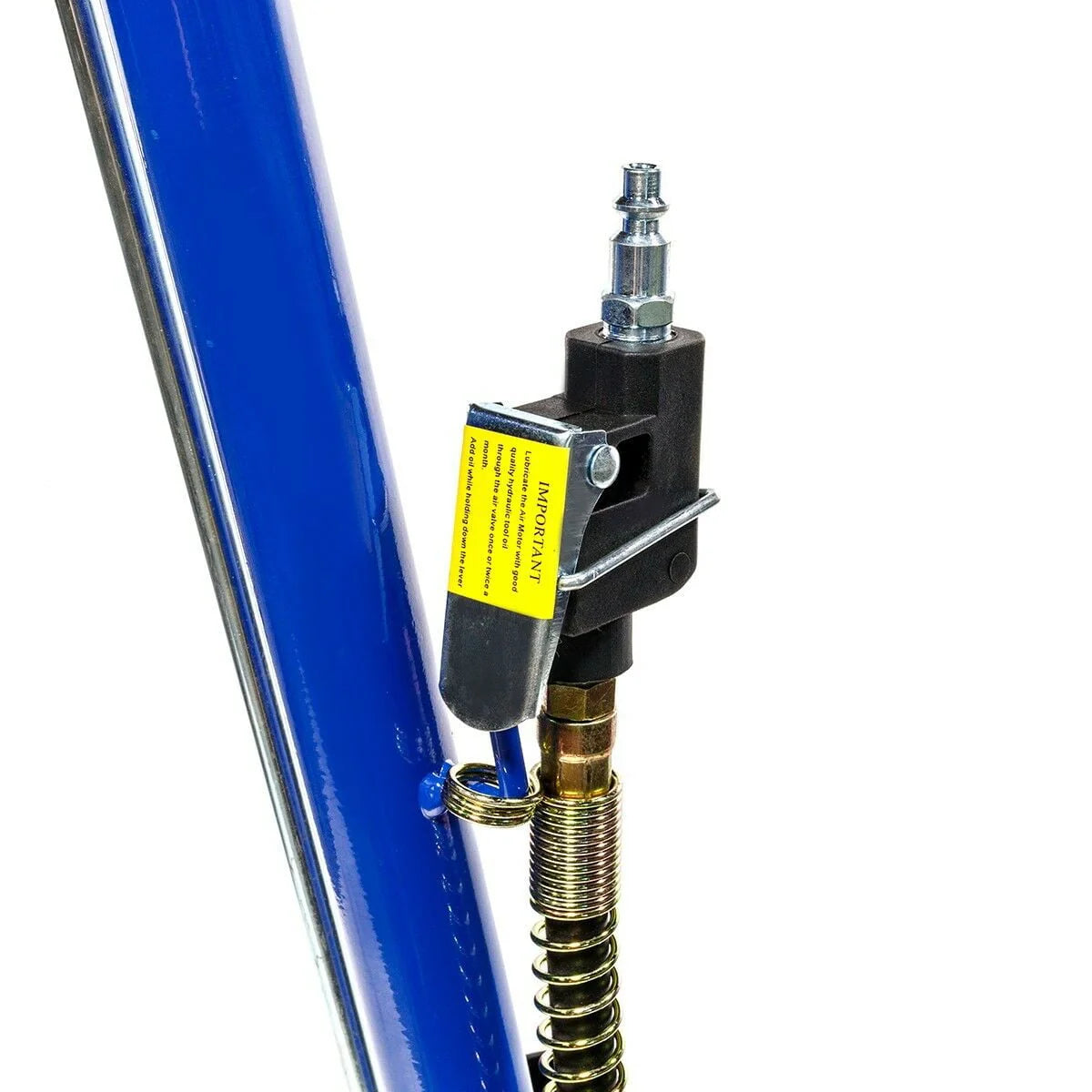 STARK USA 22-Ton Hydraulic Floor Jack Air-Operated Axle Bottle Jack Capacity with (4) Extension Saddle Set Built-in Wheels, Blue
