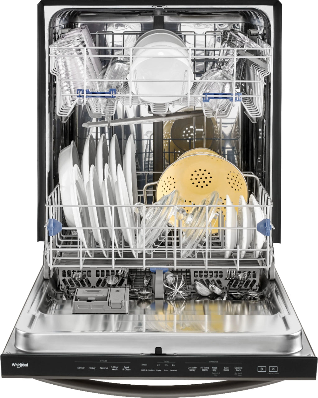 Whirlpool - 24 Built-In Dishwasher - Black stainless steel