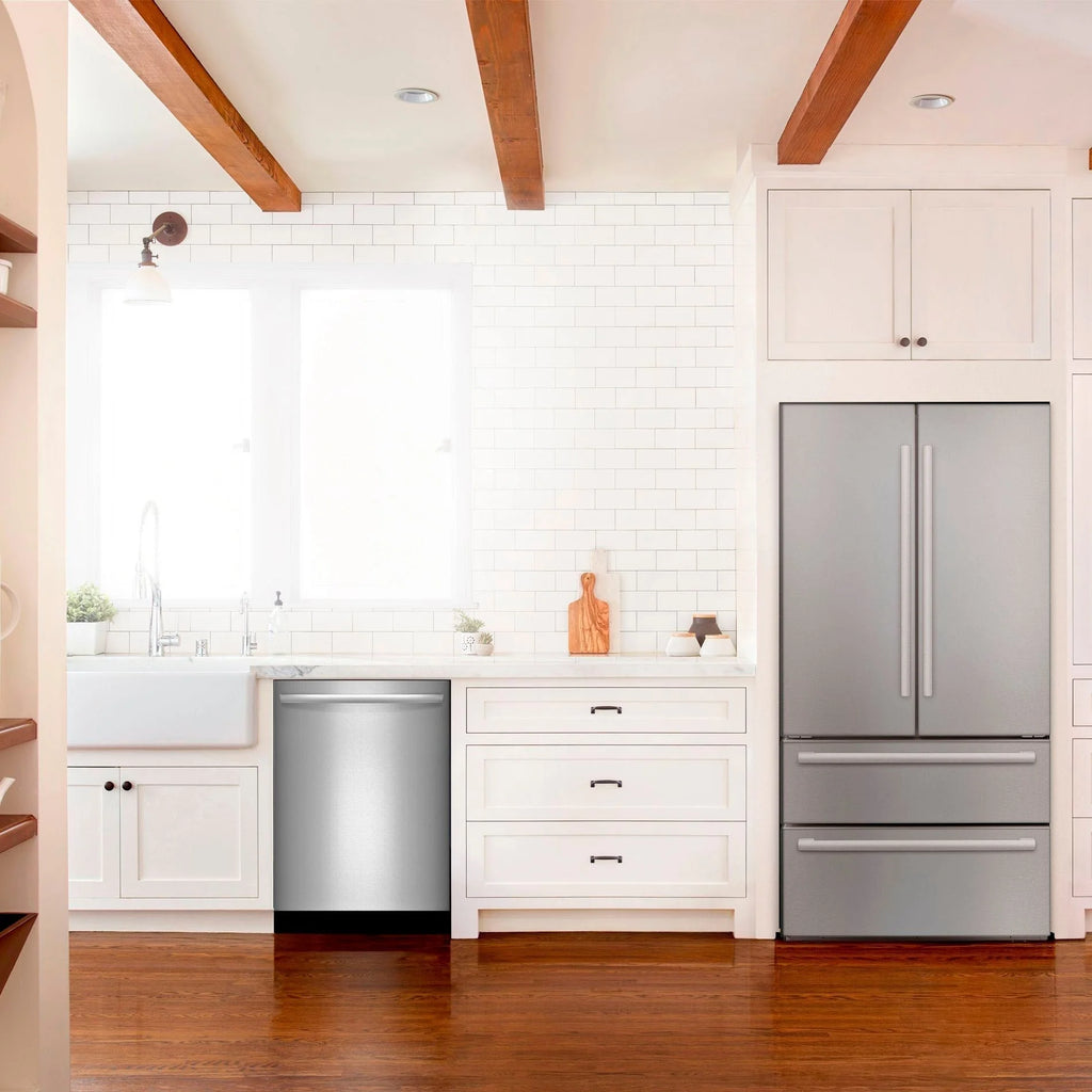 Bosch - 100 Series 24 Top Control Built-In Dishwasher with Hybrid Stainless Steel Tub - Stainless steel