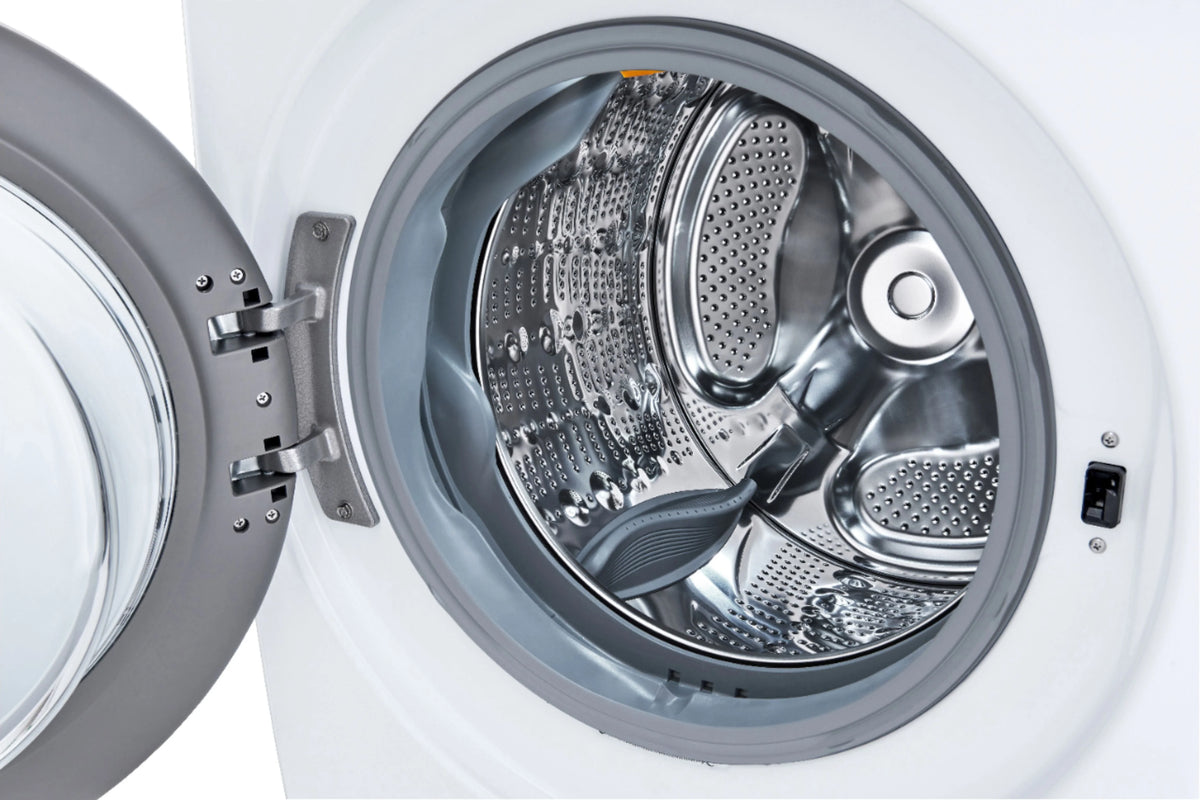 LG - 4.5 Cu. Ft. High-Efficiency Stackable Smart Front Load Washer with Steam and Built-In Intelligence - White