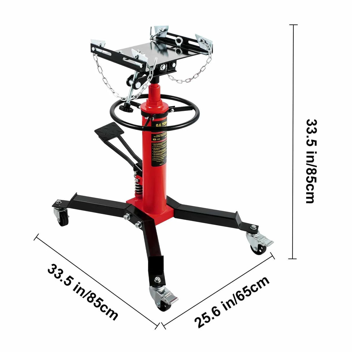 BENTISM Transmission Jack 1322 lbs 2-Stage Hydraulic High Lift Vertical Telescopic