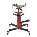FGJQEFG Transmission Jack 1100Lbs 2 Stage Hydraulic High Lift Vertical Telescopic 34 - 68 Adjustable Height with Foot Pedal Wheels