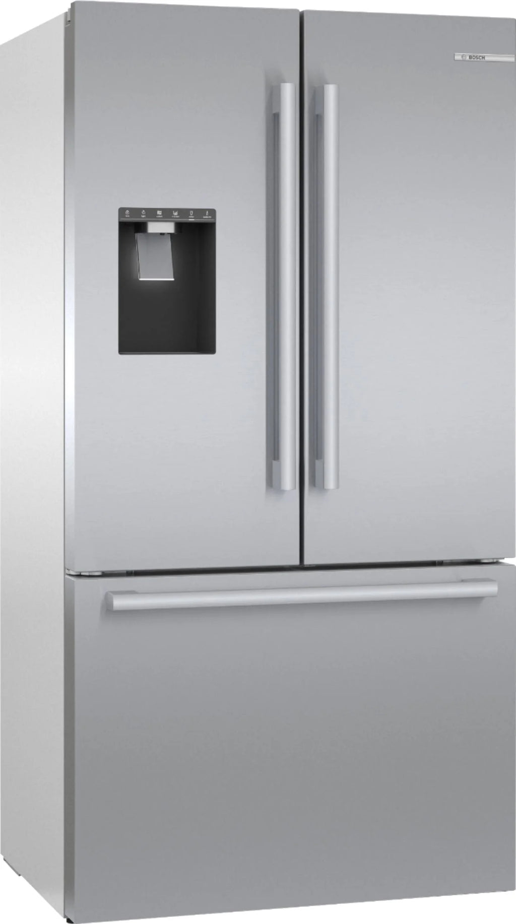 Bosch - 500 Series 21 Cu. Ft. French Door Counter-Depth Smart Refrigerator with External Water and Ice Maker - Stainless steel