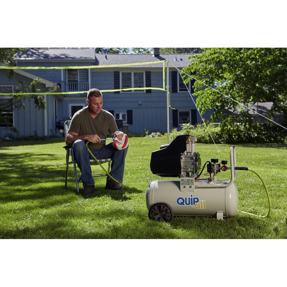 Quipall 8-2 2 HP 8 Gallon Oil Free Hotdog Air Compressor
