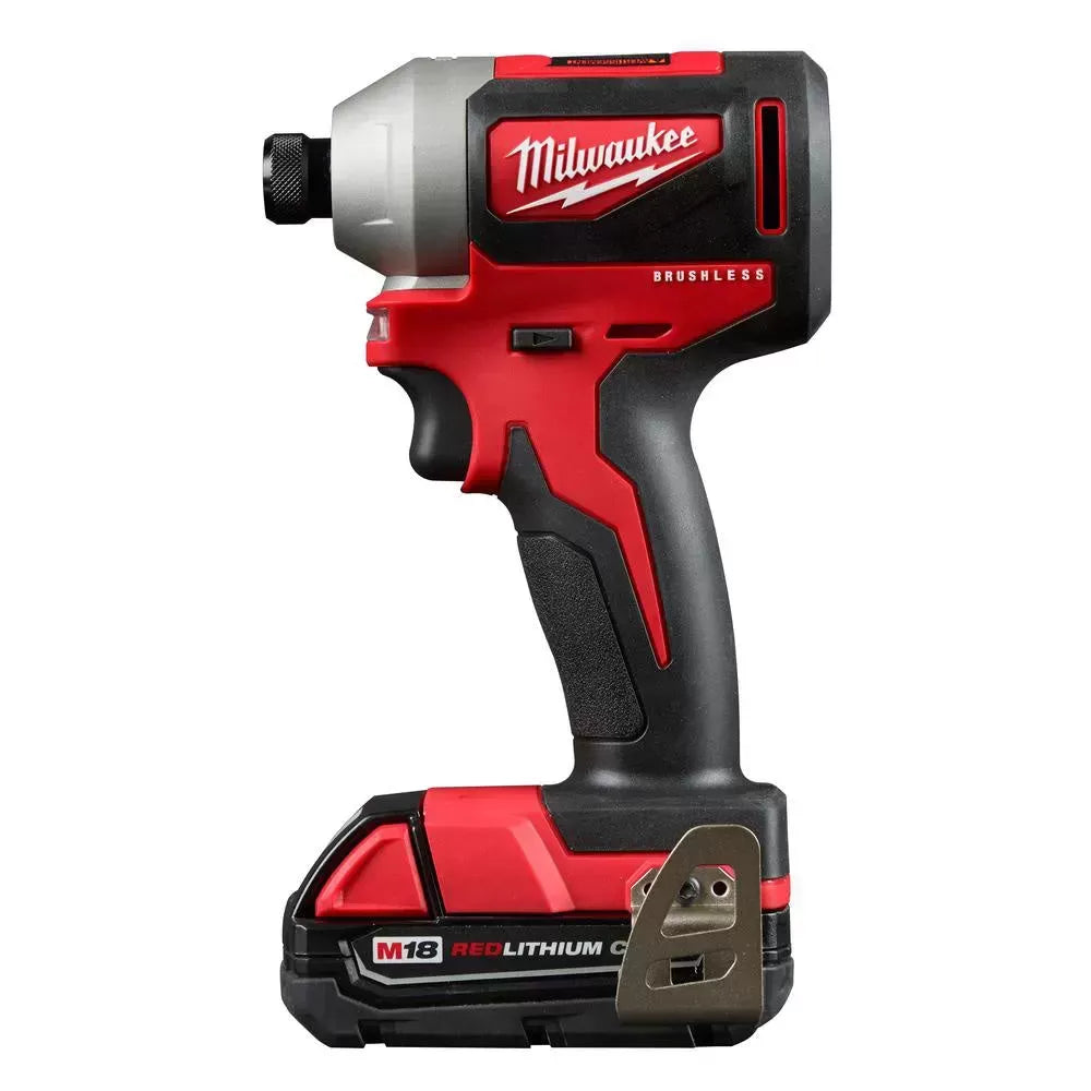 Milwaukee Pre-Sale 2850-21P M18 18V Brushless Cordless 1/4 Inch Hex Impact Driver Kit