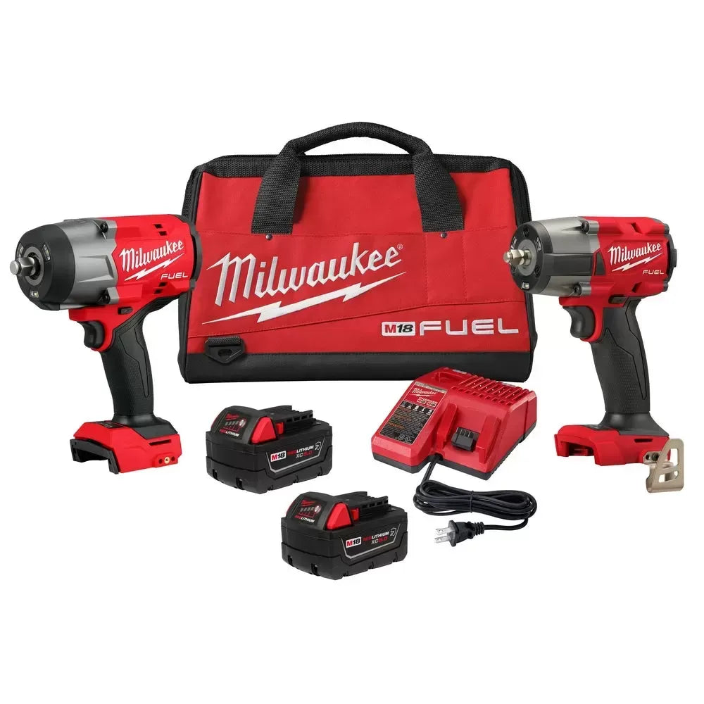 Milwaukee 3010-22 M18 FUEL 18V 1/2 HTIW - 3/8 MTIW Automotive Combo Kit