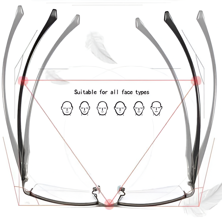 Progressive Glasses with Photochromic Tint and Anti-Reflective Coating, Lightweight Frame
