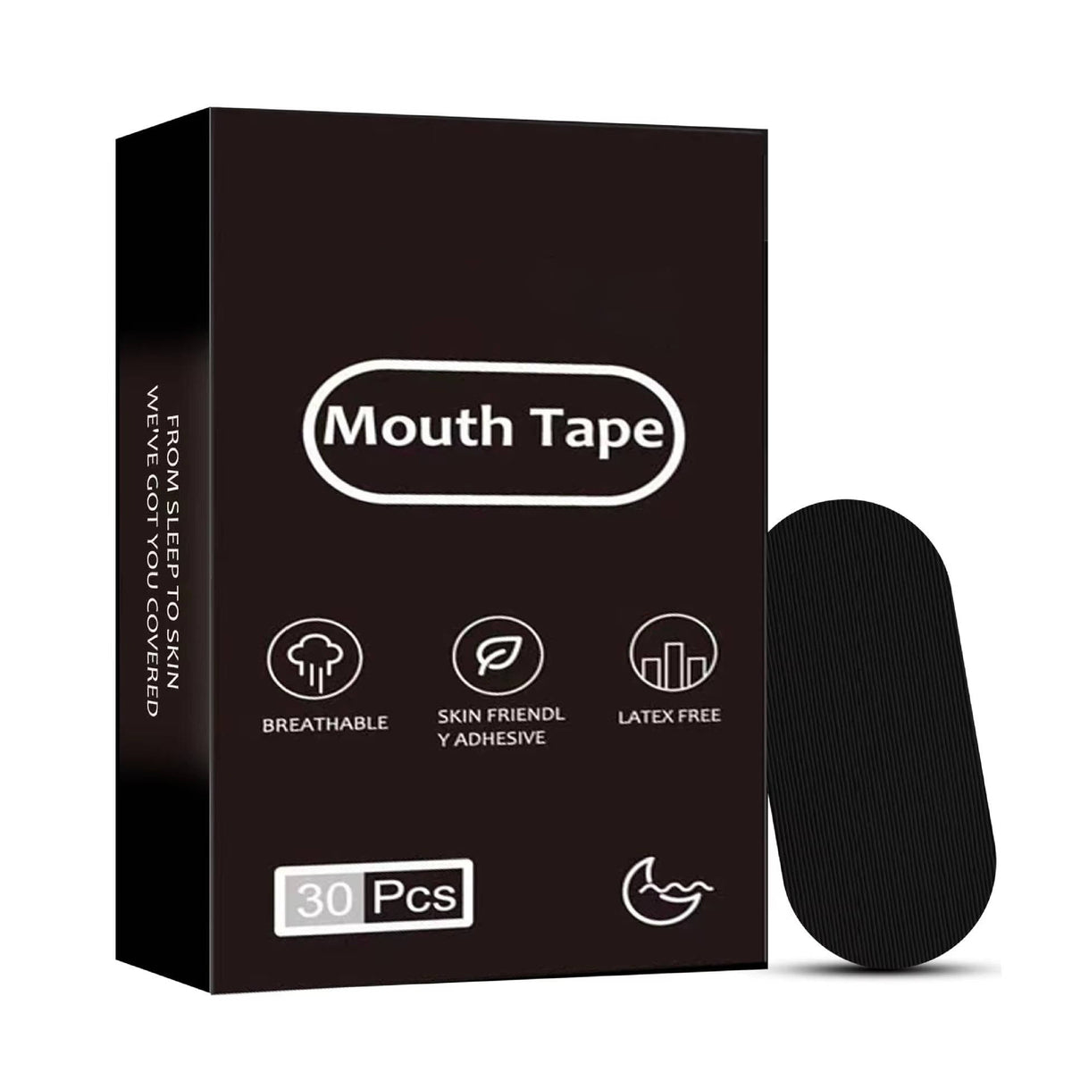 Nose Breathing Sleep Strips with Bamboo Charcoal and Hypoallergenic Adhesive