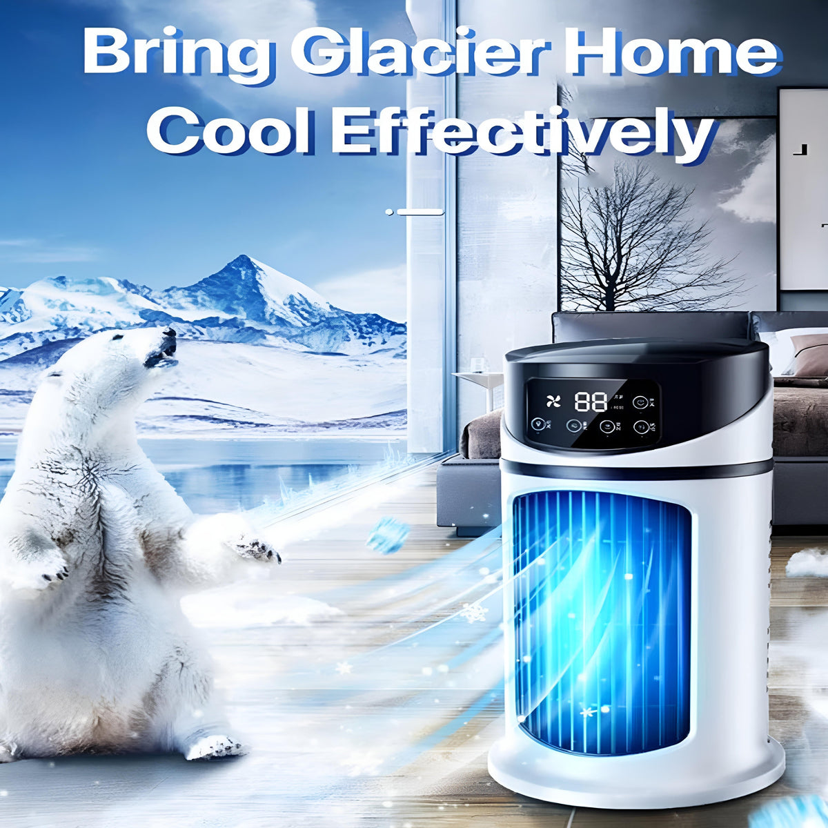 Portable Air Cooler with Automatic Swing and Cotton Filtration, 8-Hour  Runtime